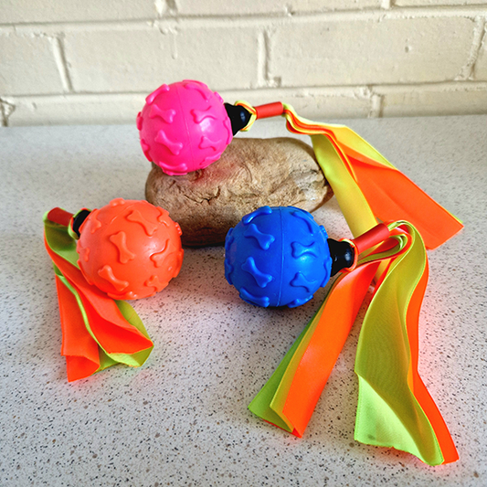 Ball Ribbon Dog Toy