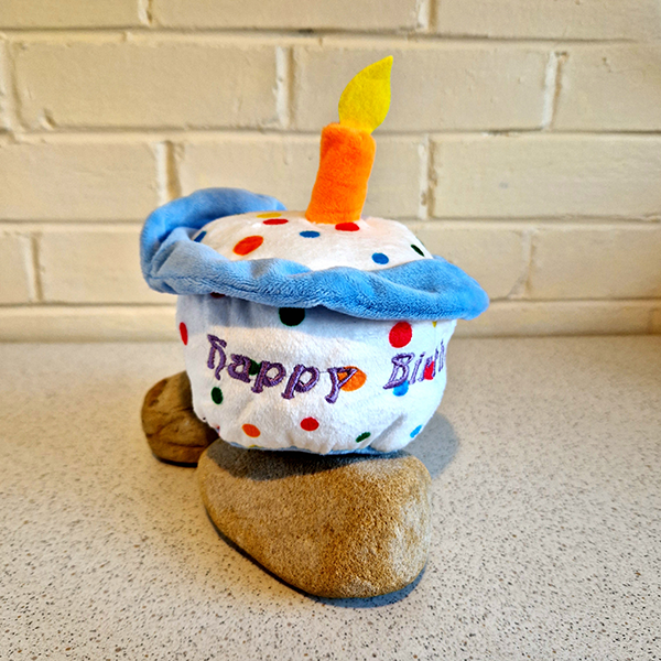 Happy Birthday Cupcake Dog Toy