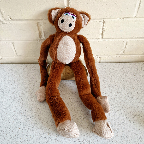 Plush Monkey Dog Toy