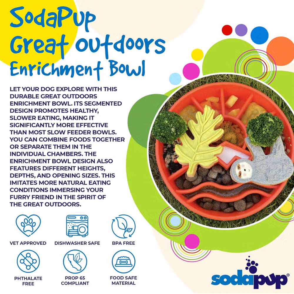 Great Outdoors eBowl Enrichment Slow Feeder Bowl - SodaPup